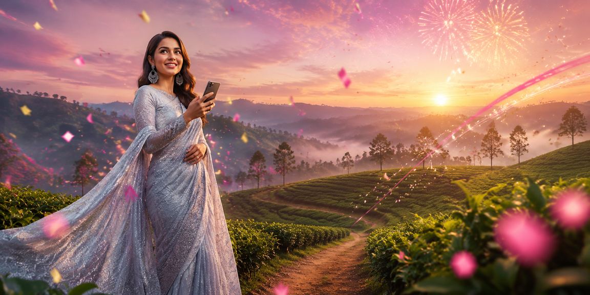 সিলেটের চা বাগানে মোবাইল পেমেন্ট করছেন একজন ব্যবহারকারী